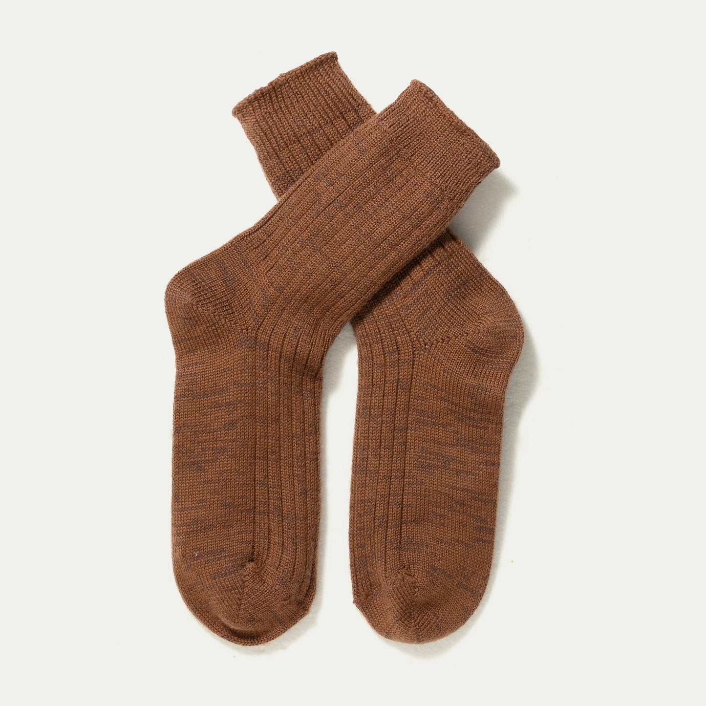 Chunky Tasmanian Merino Crew Socks – Marle Collection - Chestnut