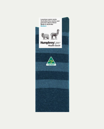 Striped Merino and Alpaca sock by Humphrey Law