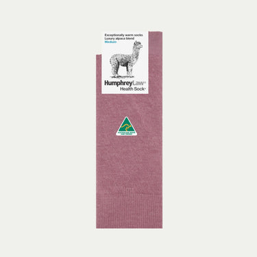 Humphrey Law health sock with packaging on a light gray background
