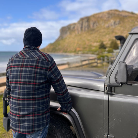 NEW Men's Stanley Merino Overshirt - Bluey Merino Tasmania