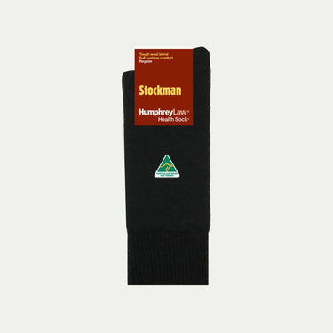 Merino Blend Stockman socks in Black © Humphrey Law