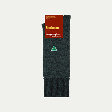 Merino Blend Stockman socks in Black-Cobalt © Humphrey Law