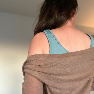 Women’s Merino Travel Tank - Oyster Bay - Bluey Merino Tasmania