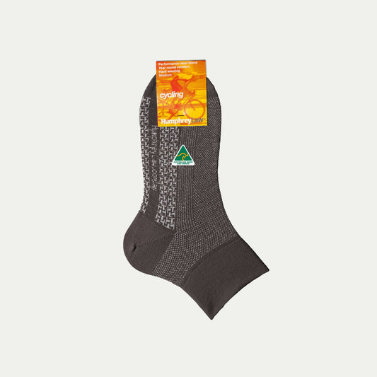 Dark Grey - Merino cycling crew socks © Humphrey Law