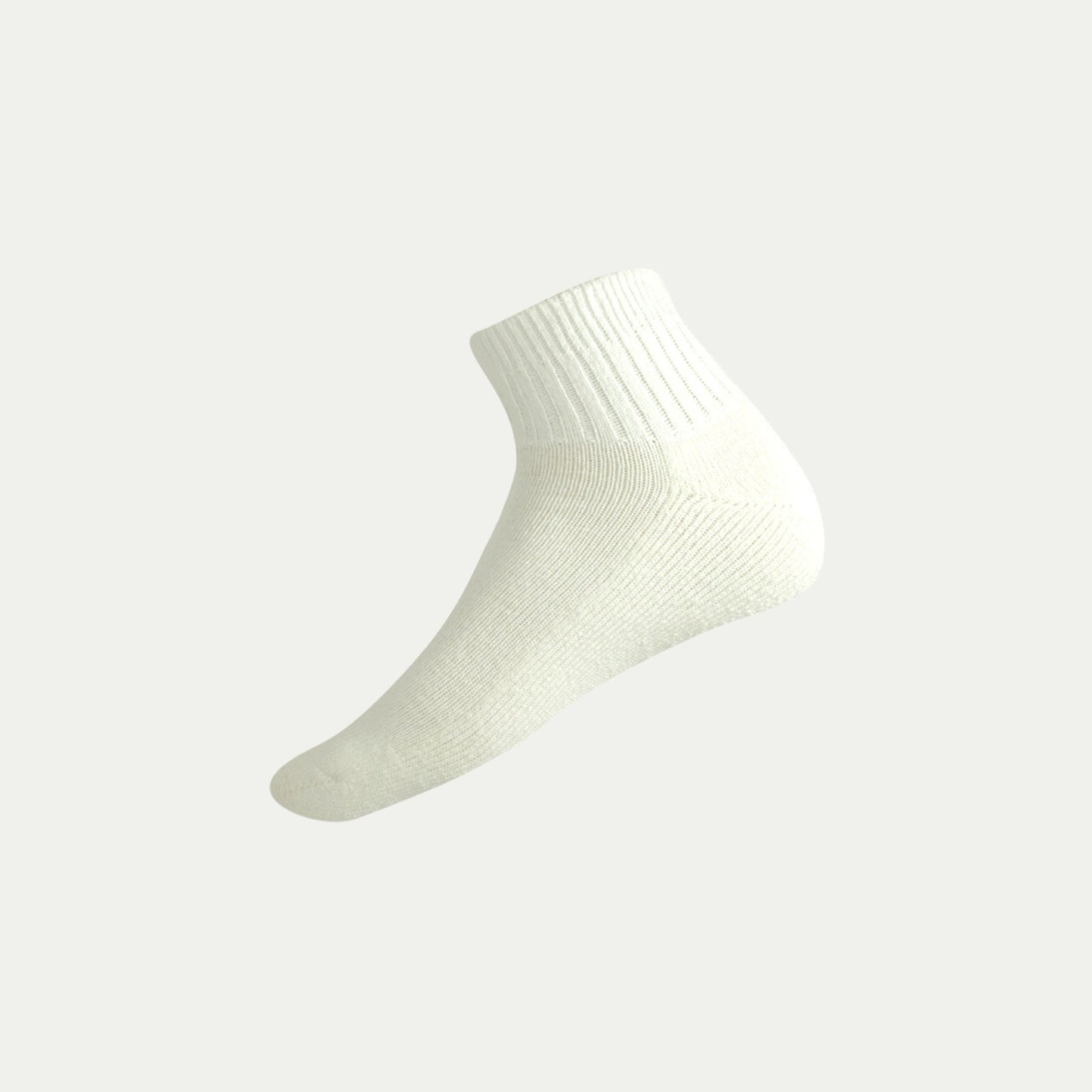 White_Wool/Cotton CoolMax® Sport Sock. © Humphrey Law. Made in Australia.