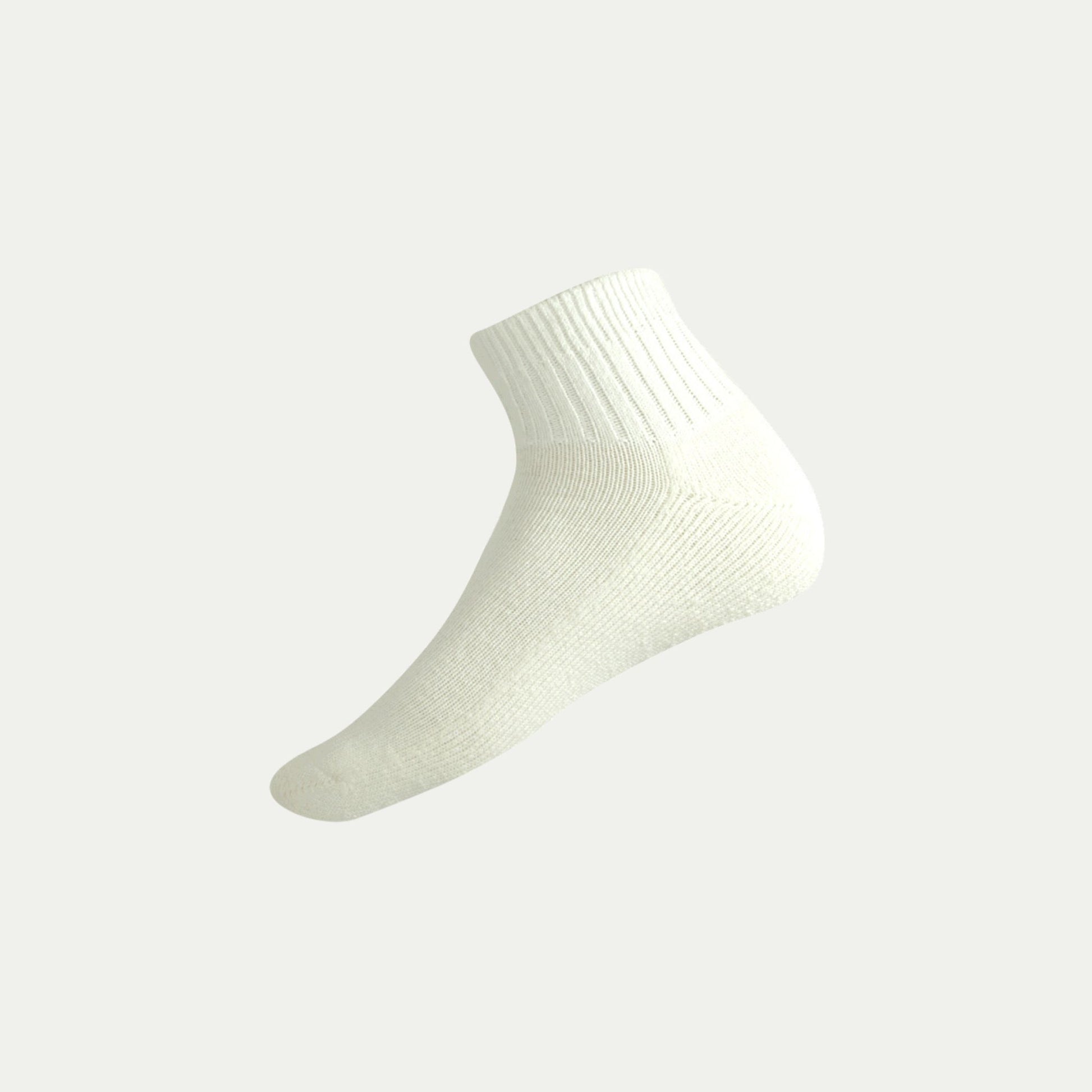White_Wool/Cotton CoolMax® Sport Sock. © Humphrey Law. Made in Australia.