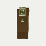 66F_Khaki Brown Genuine Army Sock - Black