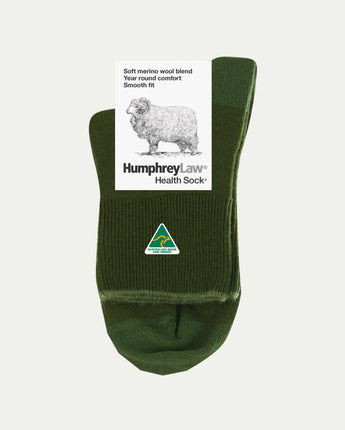 Green_Moss. Merino Crew Socks. © Humphrey Law. Made in Australia