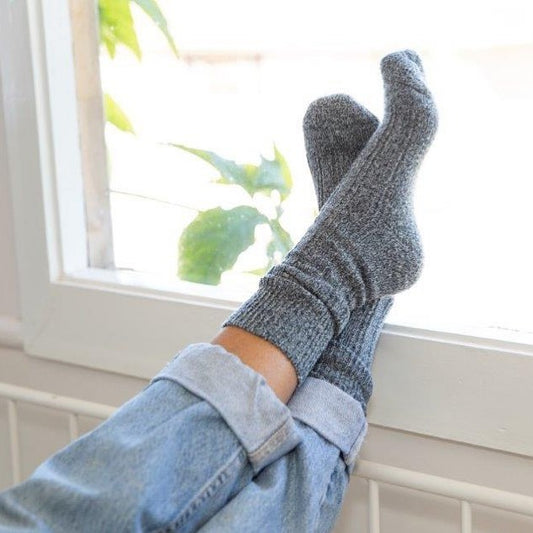 Unisex 90% Merino Wool Heavy Knit Health Sock (Style 49C) - Bluey Merino image © Humphrey Law