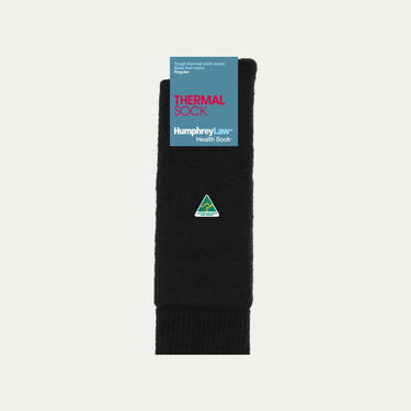Black_XHF_Thermal Wool Sock. © Humphrey Law. Made in Australia.
