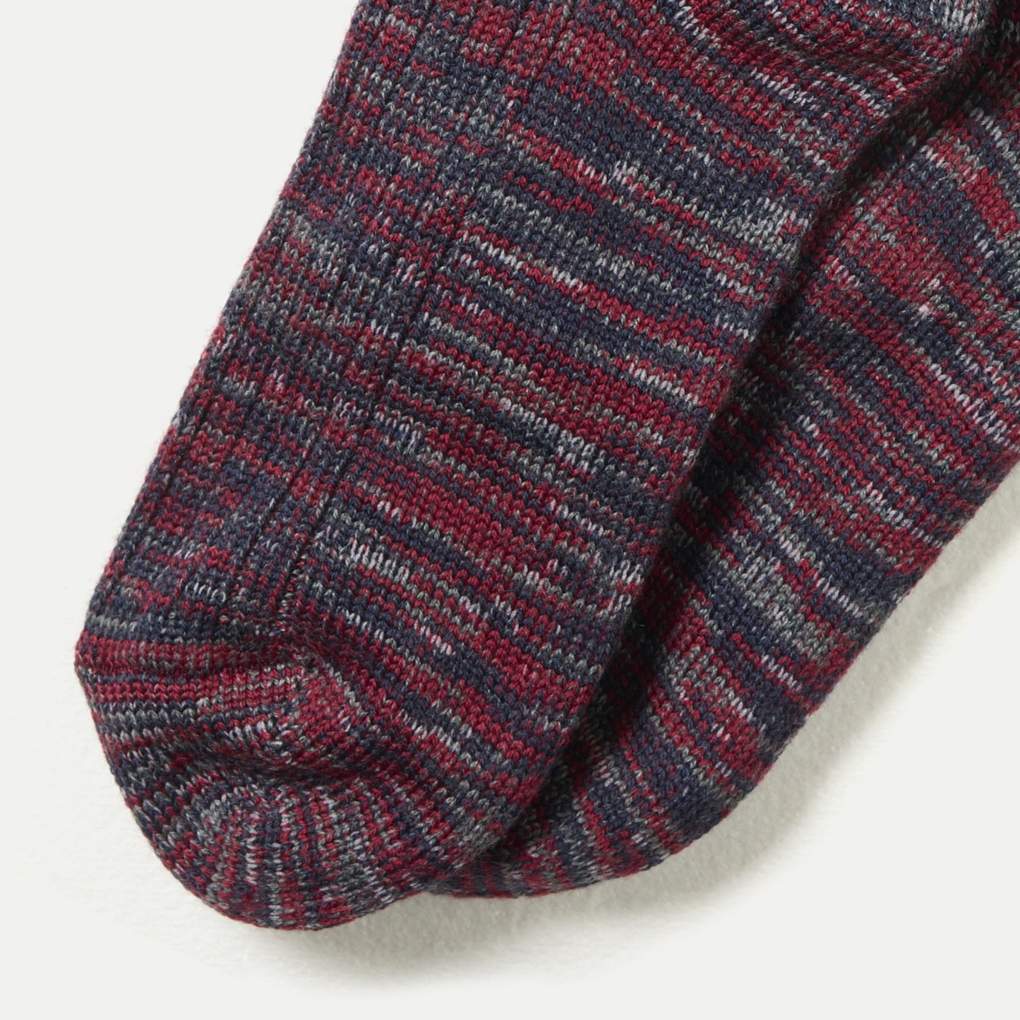 Chunky Tasmanian Merino Crew Socks – Marl Collection - Burgundy