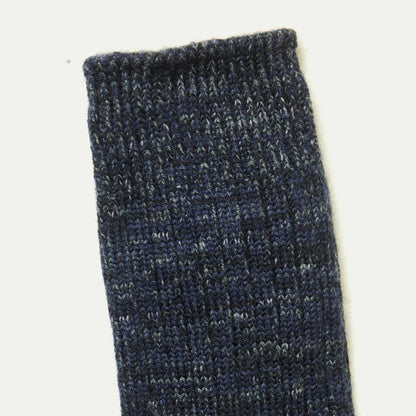 Chunky Tasmanian Merino Crew Socks – Marl Collection - Currawong Black