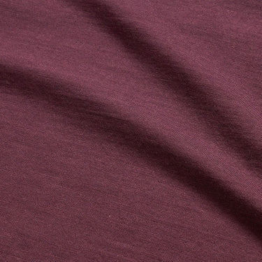 Up close ultrafine merino fabric in maroon @ Bluey Merino Tasmania
