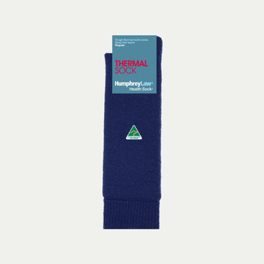 Dark Denim_XHF_Thermal Wool Sock. © Humphrey Law. Made in Australia.