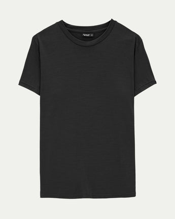 Emrik Merino Men's T-Shirt  in Currawong Black @ Bluey Merino Tasmania