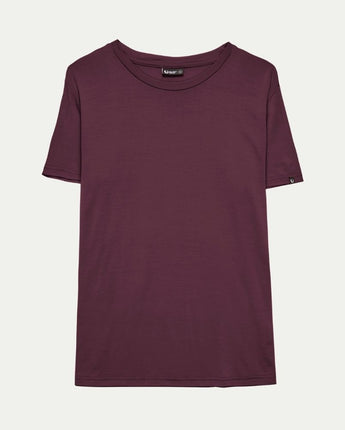 Emrik Merino Men's T-Shirt  in maroon @ Bluey Merino Tasmania