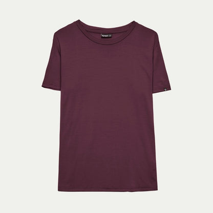 Emrik Merino Men's T-Shirt  in maroon @ Bluey Merino Tasmania