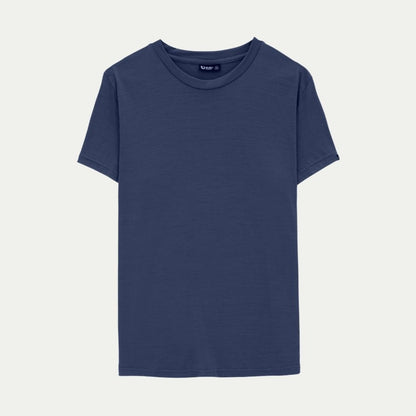 Emrik Merino Mens T-shirt in Tasman blue @ Bluey Merino Tasmania