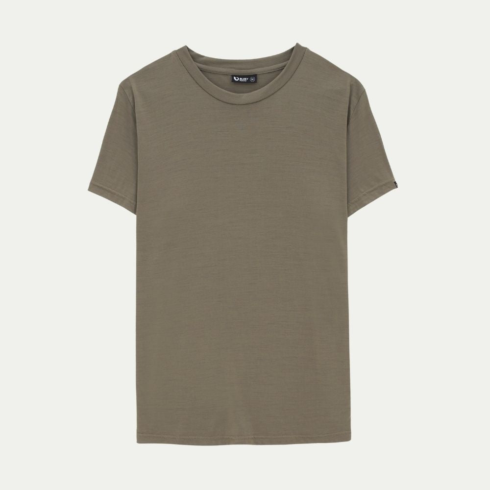 Ultrafine Merino fabric in pale khaki @ Bluey Merino Tasmania