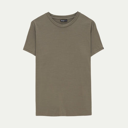 Ultrafine Merino fabric in pale khaki @ Bluey Merino Tasmania