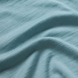 Merino tank top in the colour Oyster Bay (Duck Egg Blue) fabric up close. © Bluey Merino Tasmania