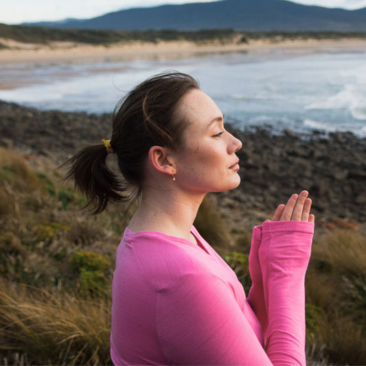 Women's Florence Ultrafine Merino Thermal Base Layer - Pink Robin - Bluey Merino Tasmania