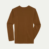 Brown long-sleeve shirt on a light beige background