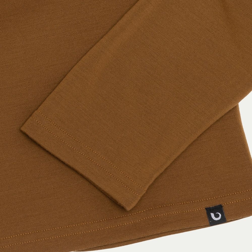 Bronze fabric with a visible brand logo on a white background