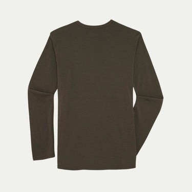 Brown long-sleeve shirt on a light gray background