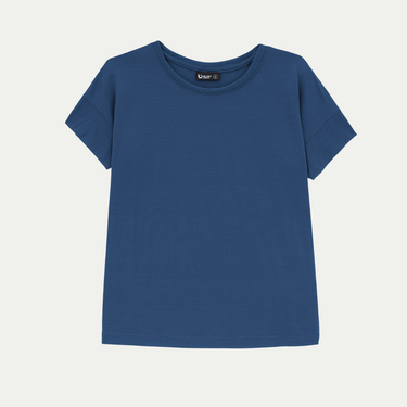 Women’s Klara Cropped Merino T-Shirt - Bluey Merino Tasmania