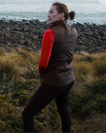 Women’s Gilet Merino Vest - Final Sale - Bluey Merino Tasmania