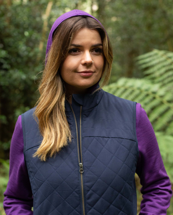Women’s Gilet Merino Vest - Final Sale - Bluey Merino Tasmania