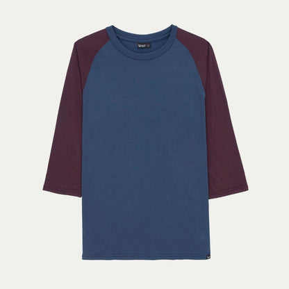 Men's Tasmanian Merino Bike Jersey - Tasman + Maroon © Bluey Merino Tasmania