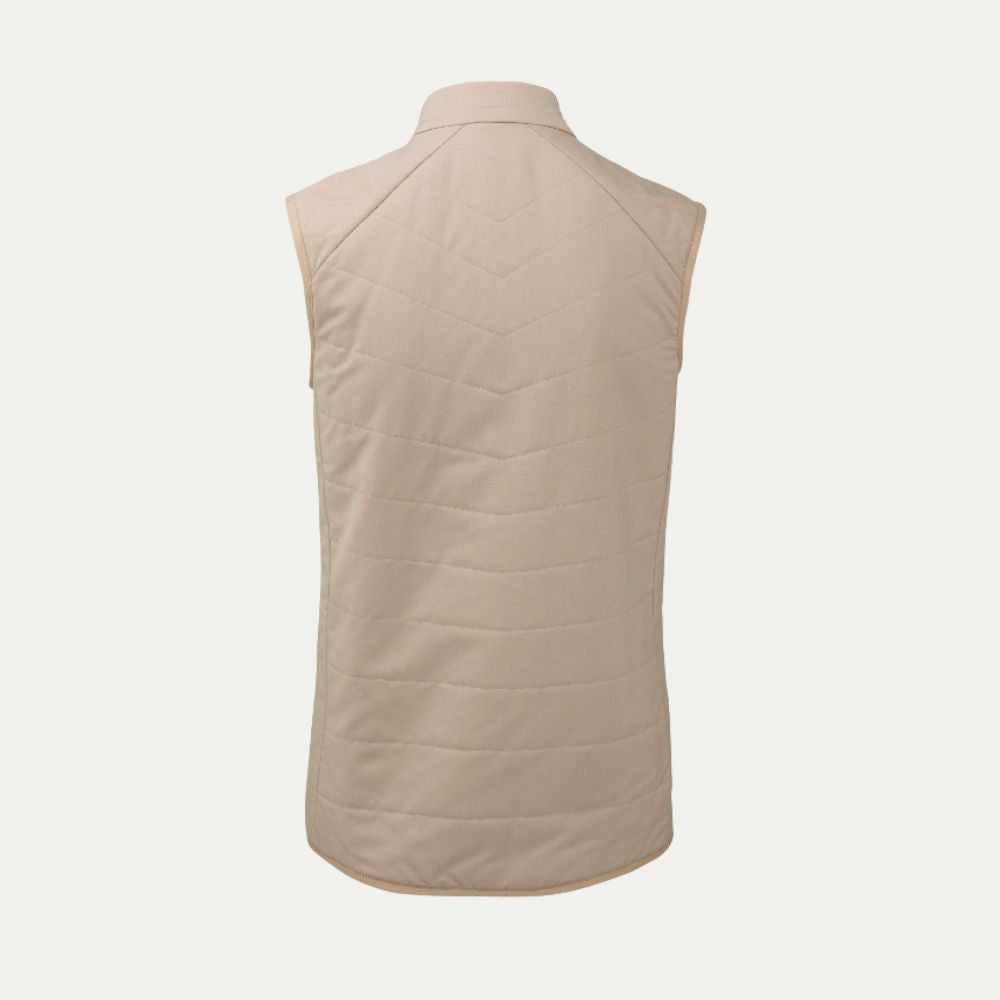 Bone Merino quilted gilet vest  © Bluey Merino Tasmania