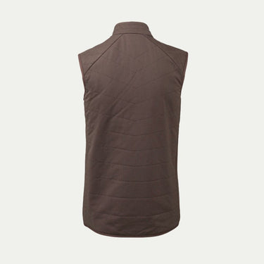 Dark Tan Merino quilted gilet vest  © Bluey Merino Tasmania