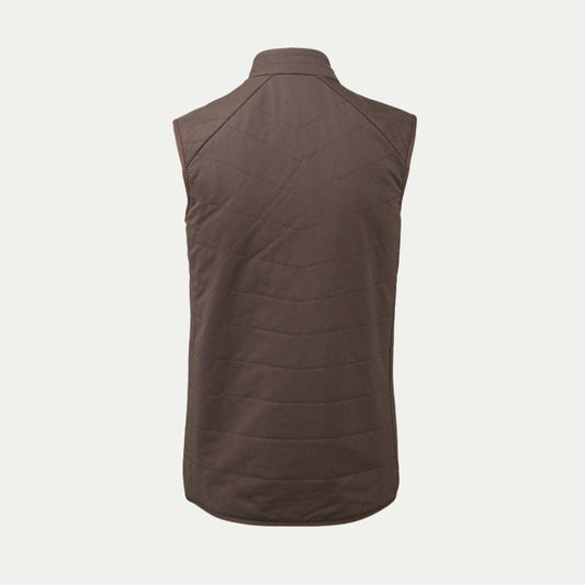 Dark Tan Merino quilted gilet vest  © Bluey Merino Tasmania