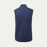 Navy Merino quilted gilet vest  © Bluey Merino Tasmania