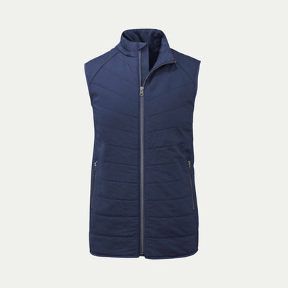 Navy Merino quilted gilet vest  © Bluey Merino Tasmania