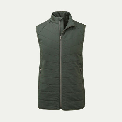 Olive Merino quilted gilet vest  © Bluey Merino Tasmania