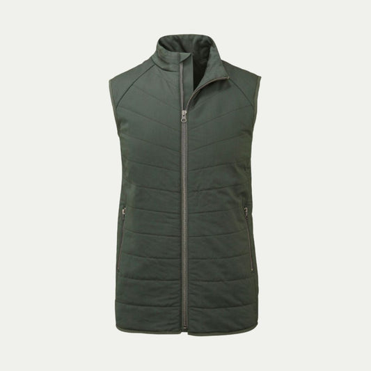 Olive Merino quilted gilet vest  © Bluey Merino Tasmania