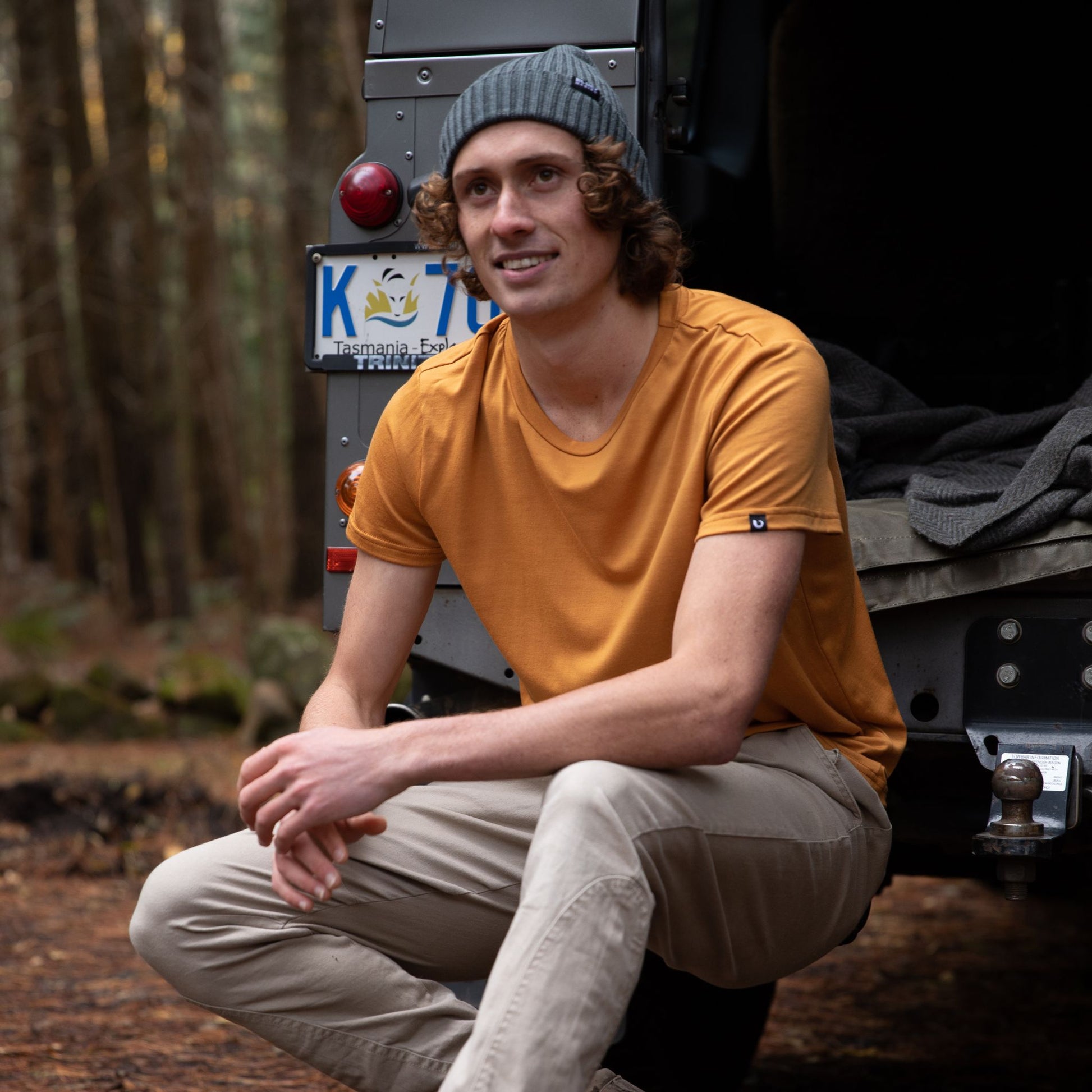 Men's Insanely Soft 14.8 Micron Ultrafine Merino T-Shirt - Bluey Merino Tasmania