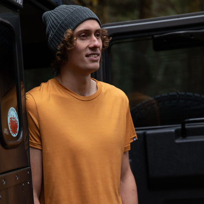 Men's Insanely Soft 14.8 Micron Ultrafine Merino T-Shirt - Bluey Merino Tasmania