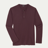 Men's Henley Merino Long Sleeve T-Shirt - Bluey Merino Tasmania