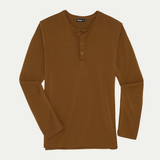 Men's Henley Merino Long Sleeve T-Shirt - Bluey Merino Tasmania