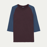 Raglan Merino 3/4 sleeve t-shirt for men © Bluey Merino Tasmania