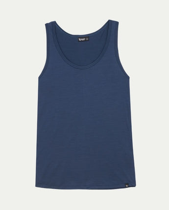 Men's Merino tank in Tasman blue © Bluey Merino Tasmania