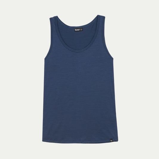 Men's Merino tank in Tasman blue © Bluey Merino Tasmania