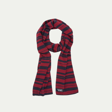 Tasmanian Merino Weekender Scarf – Burgundy + Navy - Bluey Merino Tasmania