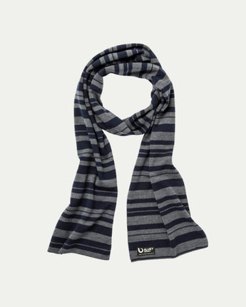 Tasmanian Merino Weekender Scarf – Grey + Navy - Bluey Merino Tasmania