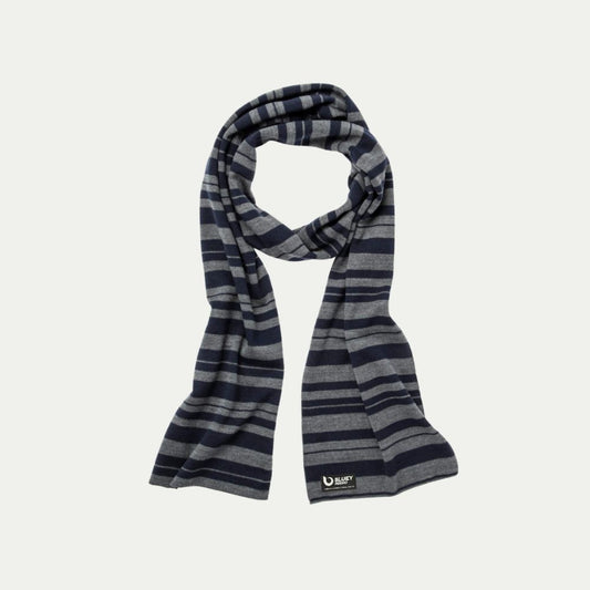 Tasmanian Merino Weekender Scarf – Grey + Navy - Bluey Merino Tasmania